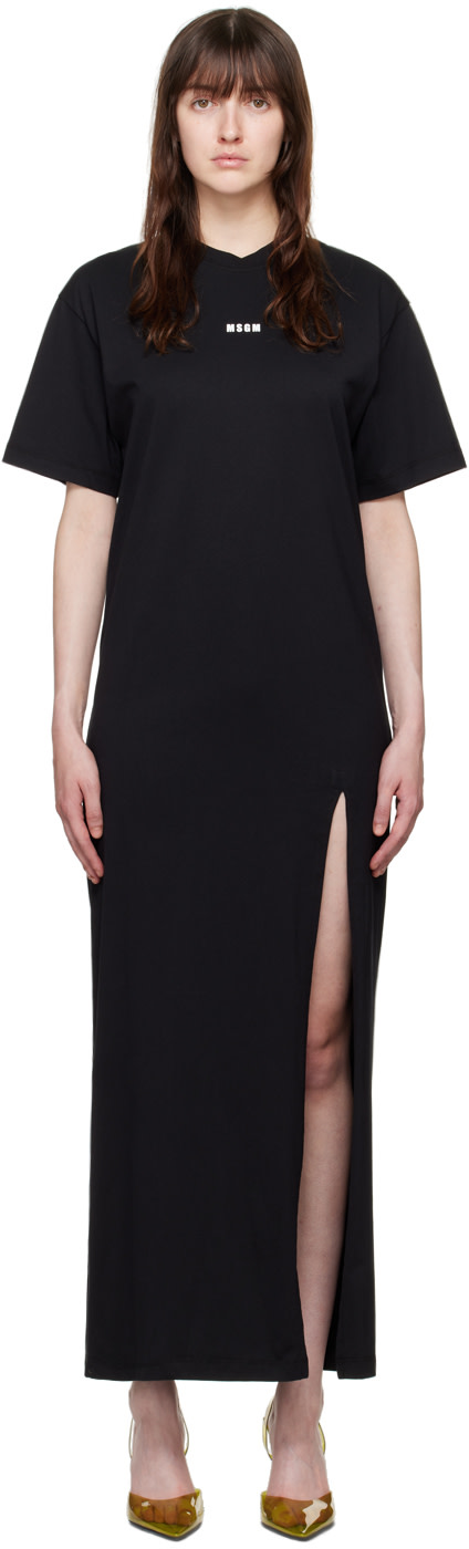 MSGM - Robe longue surdimensionnée noire