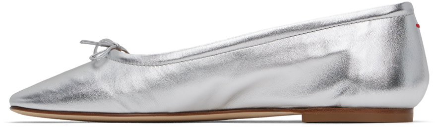 Aeyde - Ballerines Delfina argentées