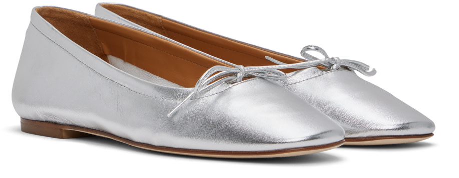 Aeyde - Ballerines Delfina argentées