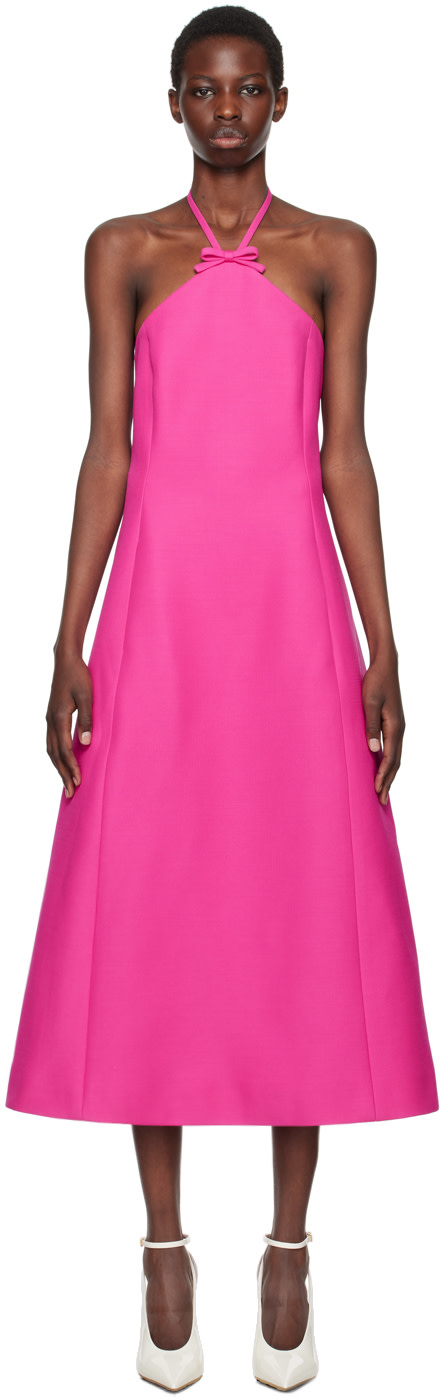 valentino pink silk dress Silk maxi dress