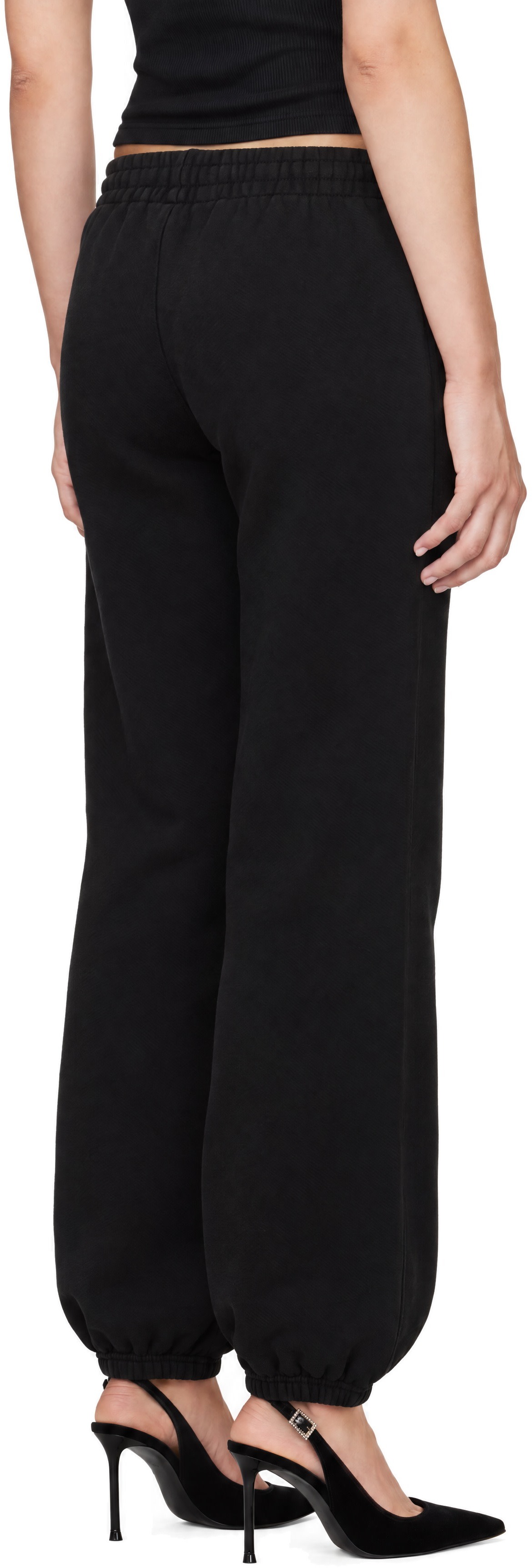 Off-White - Black Embroidered 'OW' Sweatpants