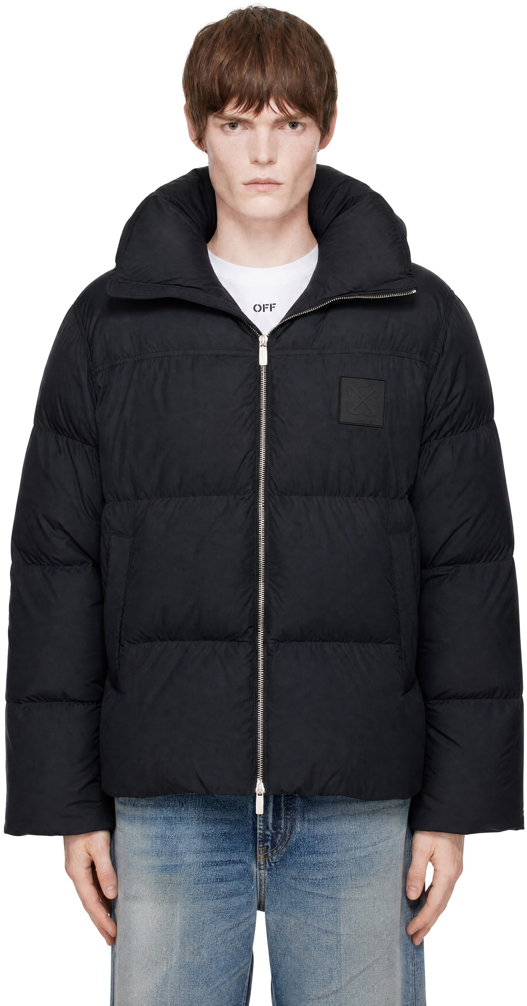 Off-White - Black Patch Arrow Down Jacket