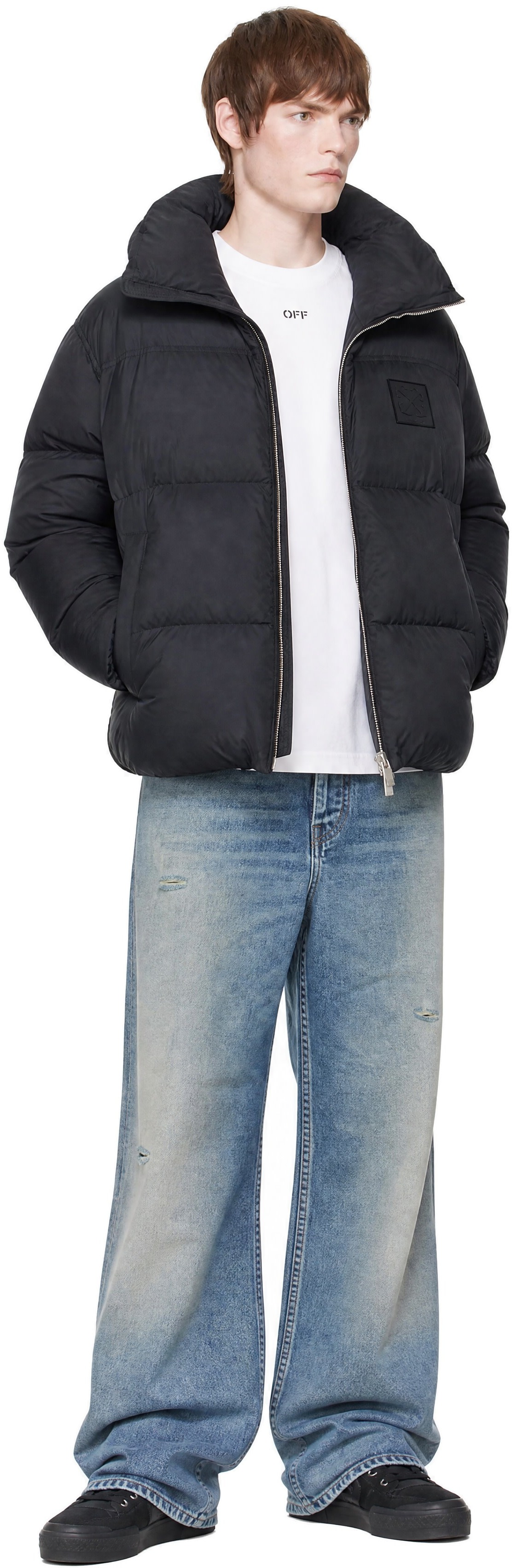 Off-White - Black Patch Arrow Down Jacket