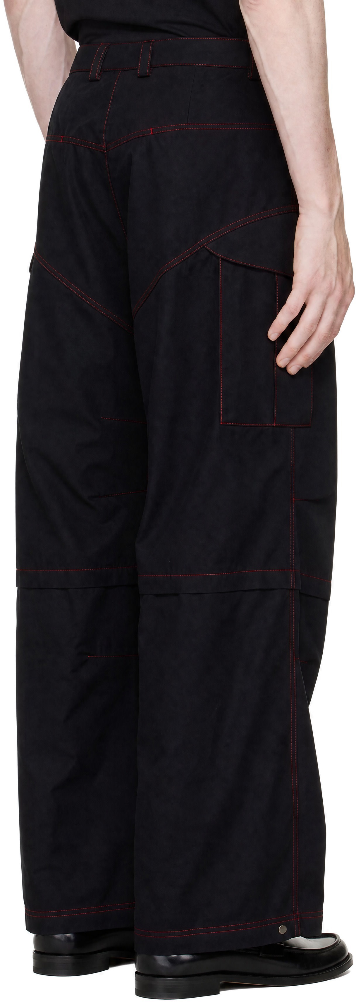 Off-White - Black Embroidered Twill Cargo Pants