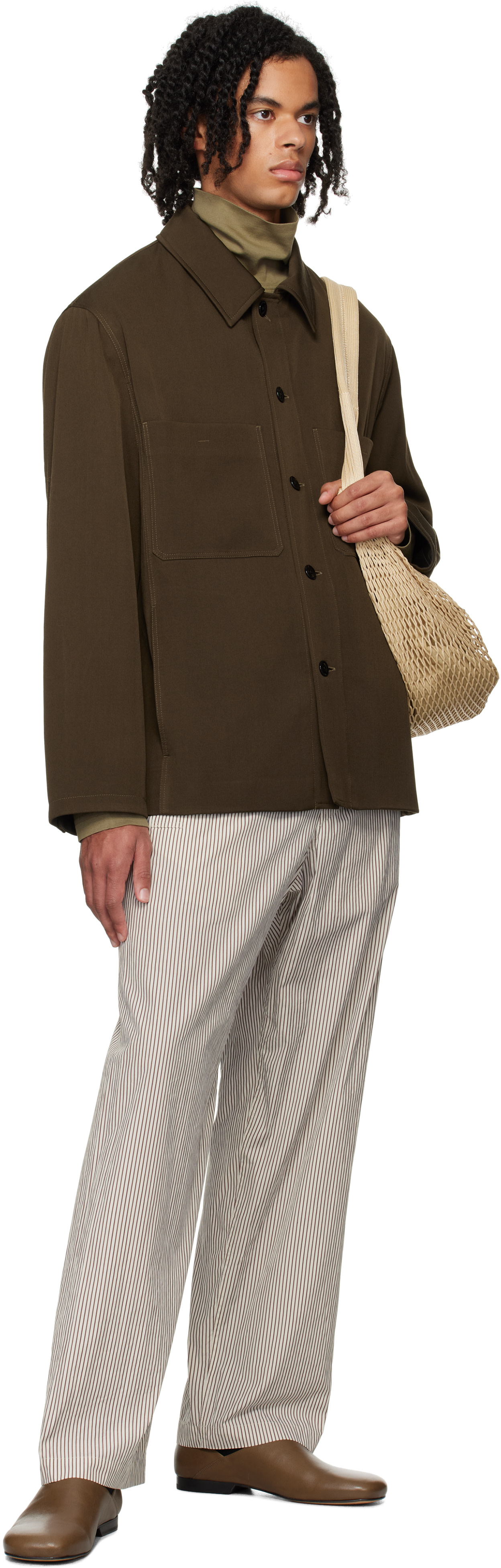 LEMAIRE - Brown Wadded Facing Jacket
