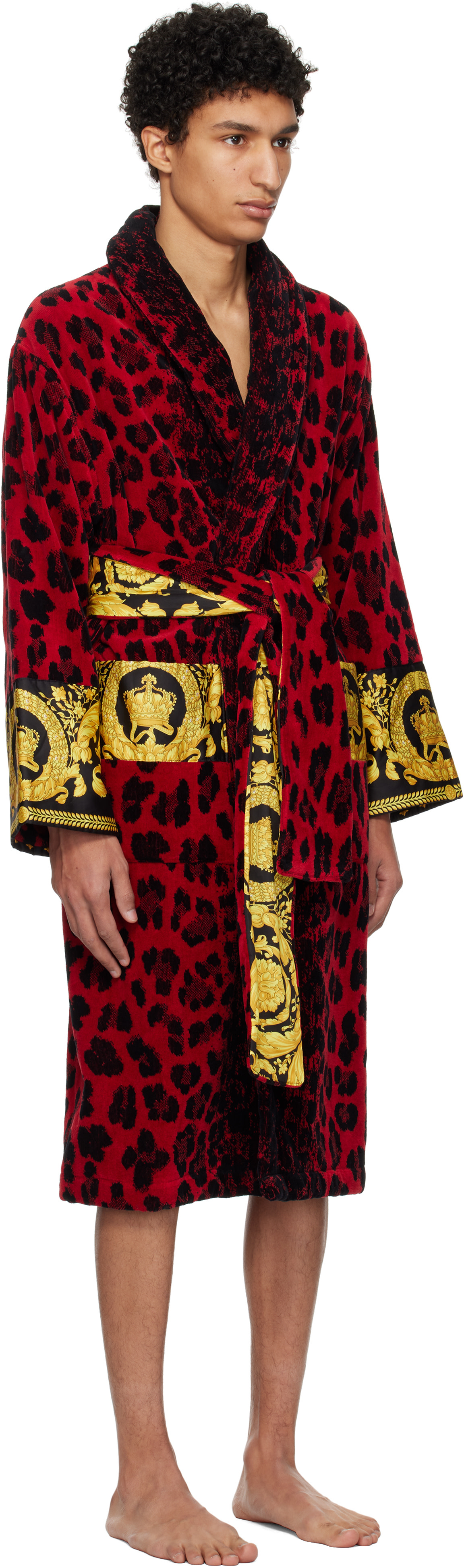 Versace Underwear - レッド ワイルド バロッコ バスローブ