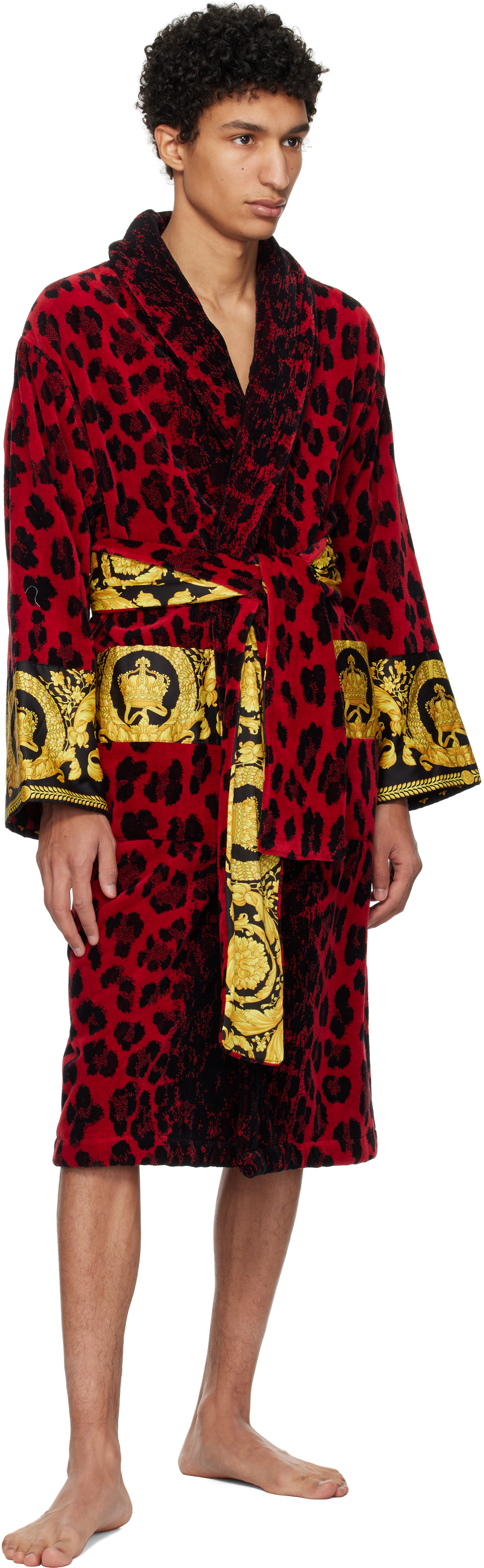 Versace Underwear - レッド ワイルド バロッコ バスローブ