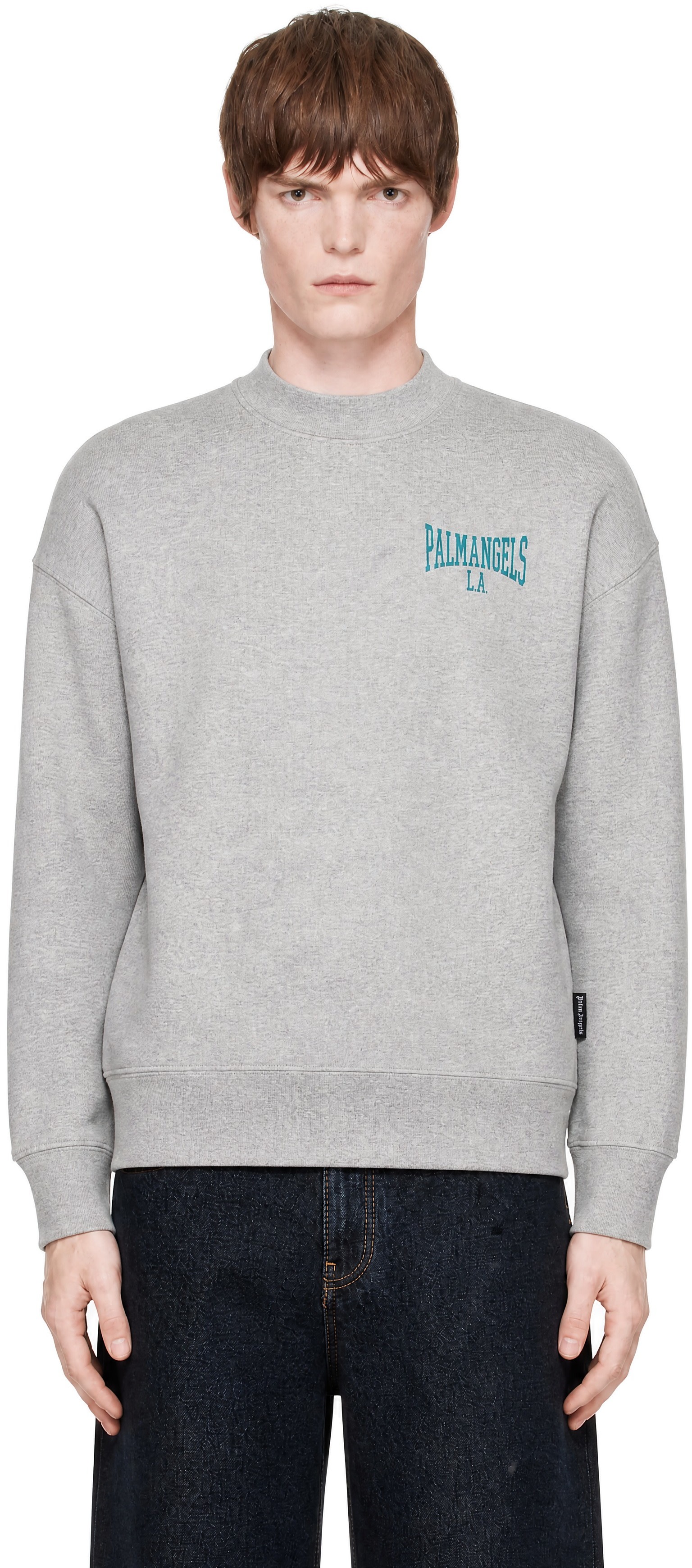 Palm Angels - Gray College Crew Sweatshirt