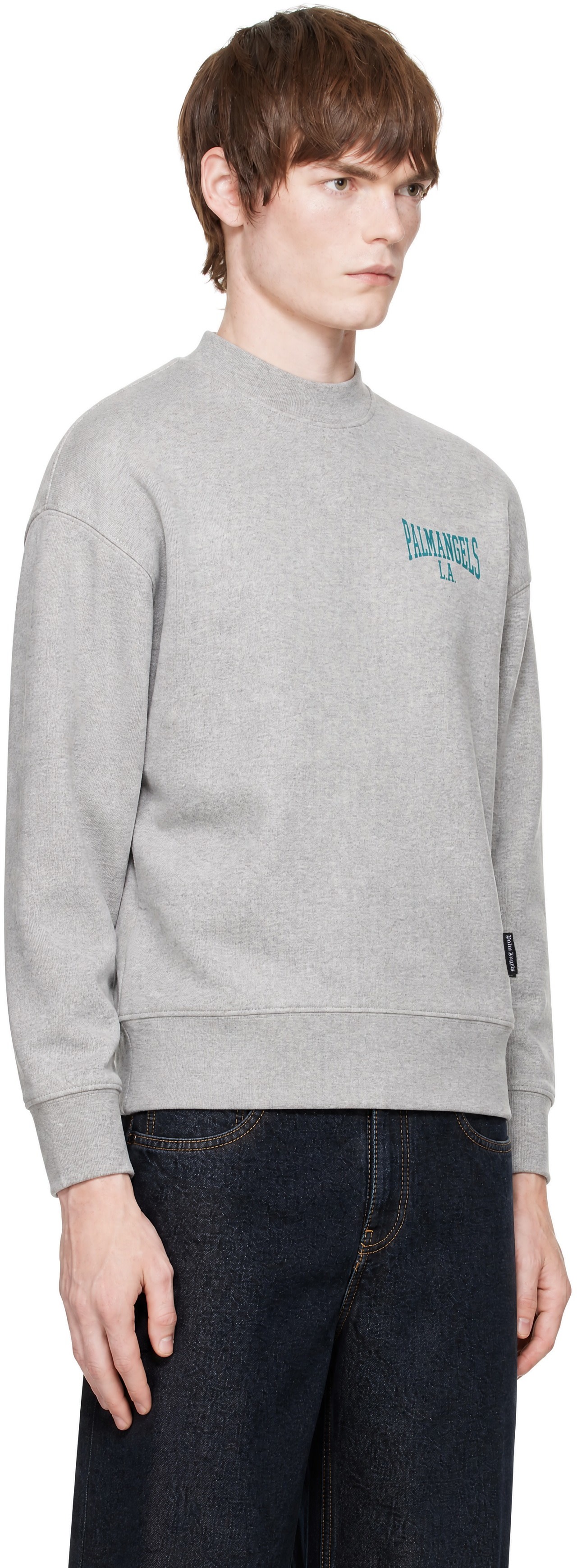 Palm Angels - Gray College Crew Sweatshirt