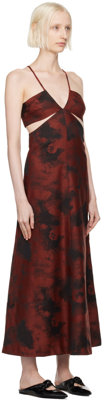 BITE - Robe midi Aquilone rouge et noir