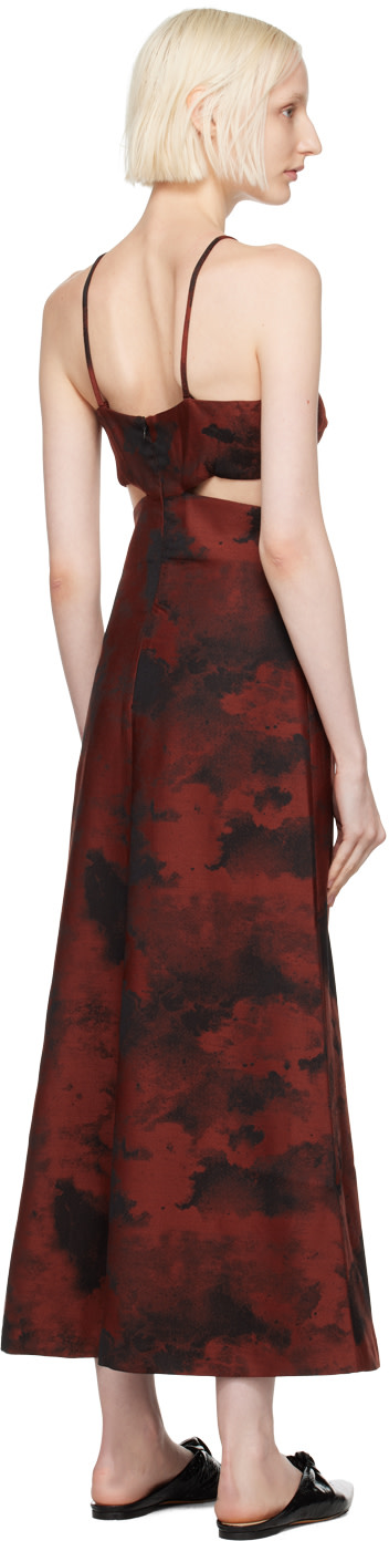 BITE - Robe midi Aquilone rouge et noir