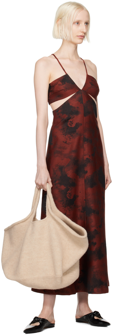 BITE - Robe midi Aquilone rouge et noir