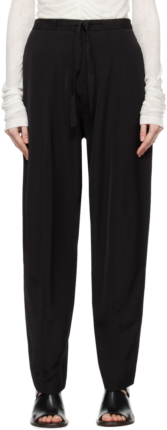 BITE - Pantalon de soirée noir à ceinture