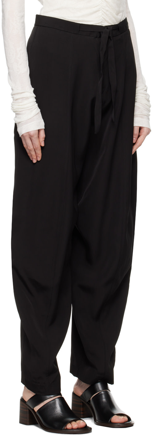 BITE - Pantalon de soirée noir à ceinture