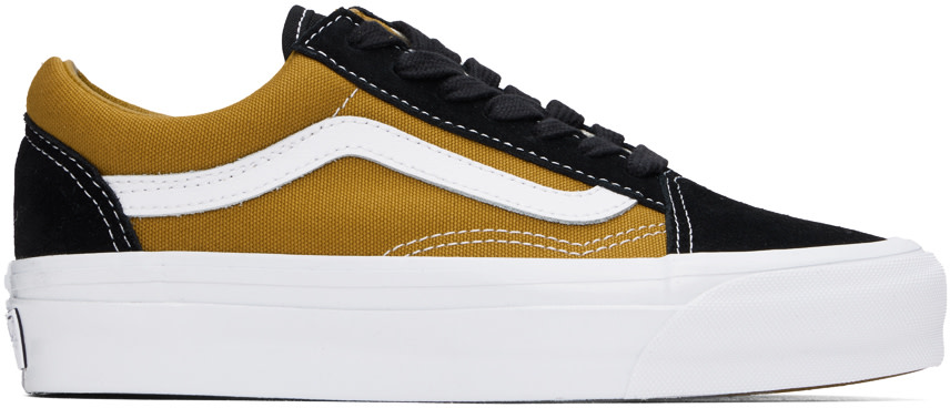 Vans - Baskets Old Skool 36 noir et brun clair