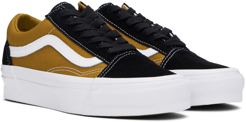Vans - Baskets Old Skool 36 noir et brun clair