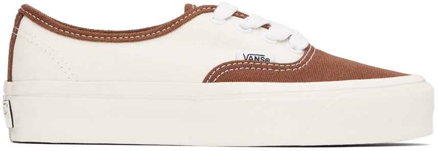 Vans - Baskets Authentic Reissue 44 blanc cassé et brun
