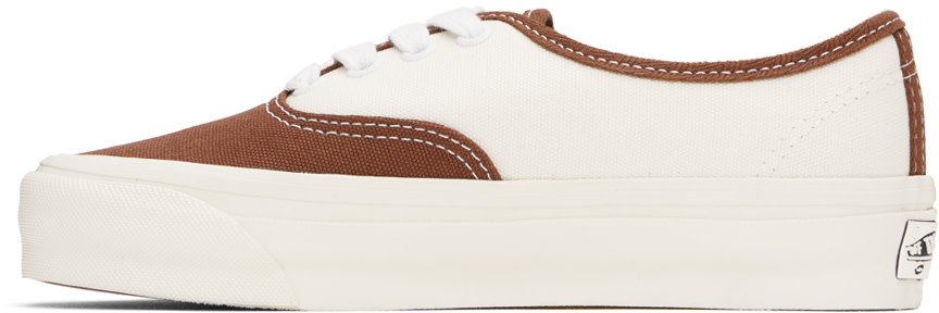 Vans - Baskets Authentic Reissue 44 blanc cassé et brun