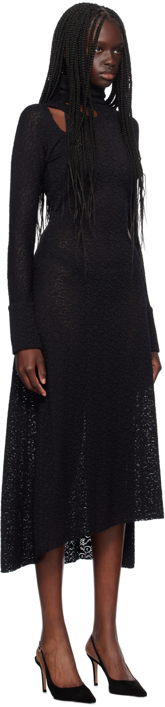 Victoria Beckham: Black Cutout Midi Dress