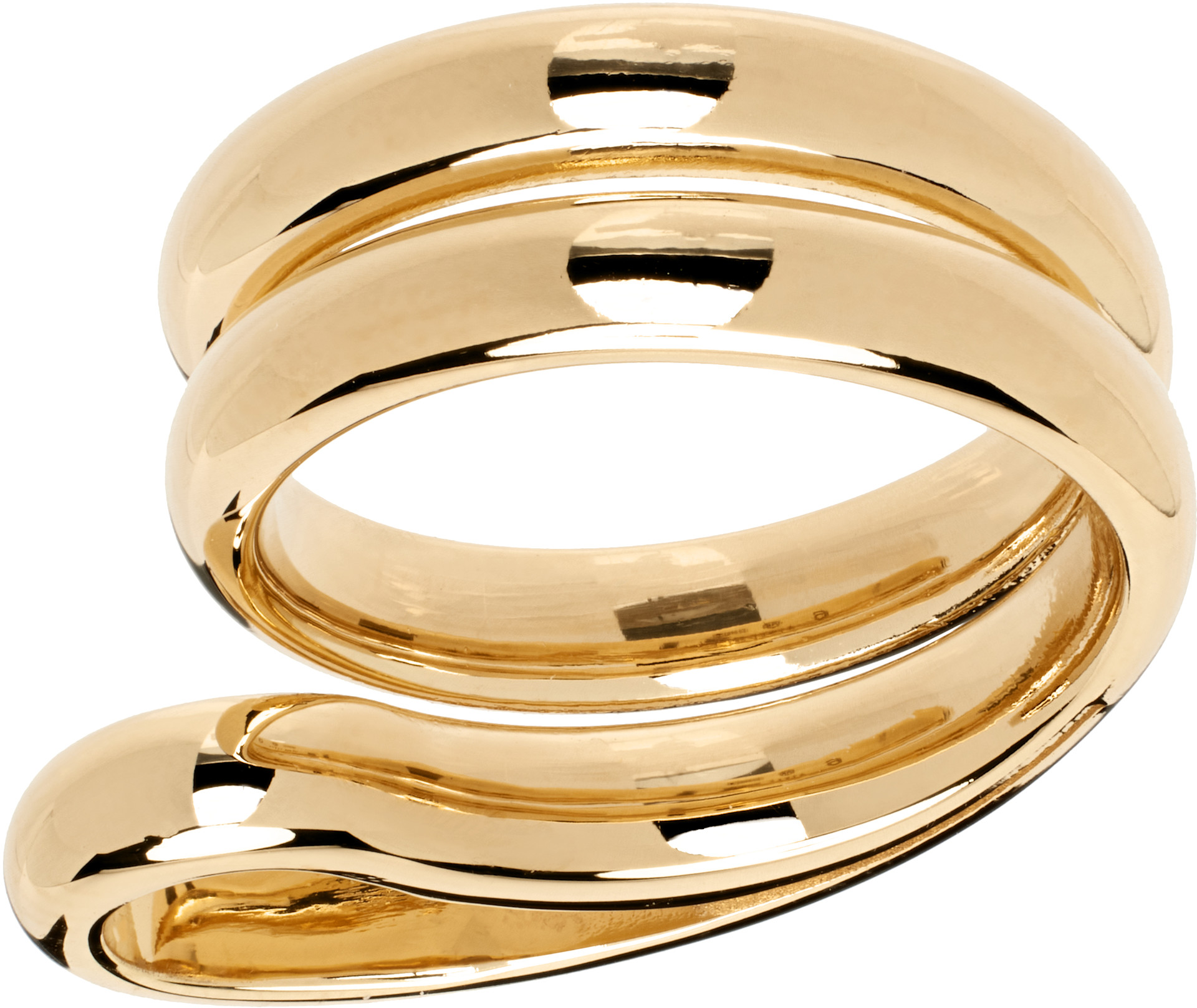 Bottega Veneta - Bague en forme de volant doré