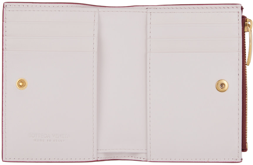 Bottega Veneta: Red Small Cassette Bi-Fold Zip Wallet | SSENSE