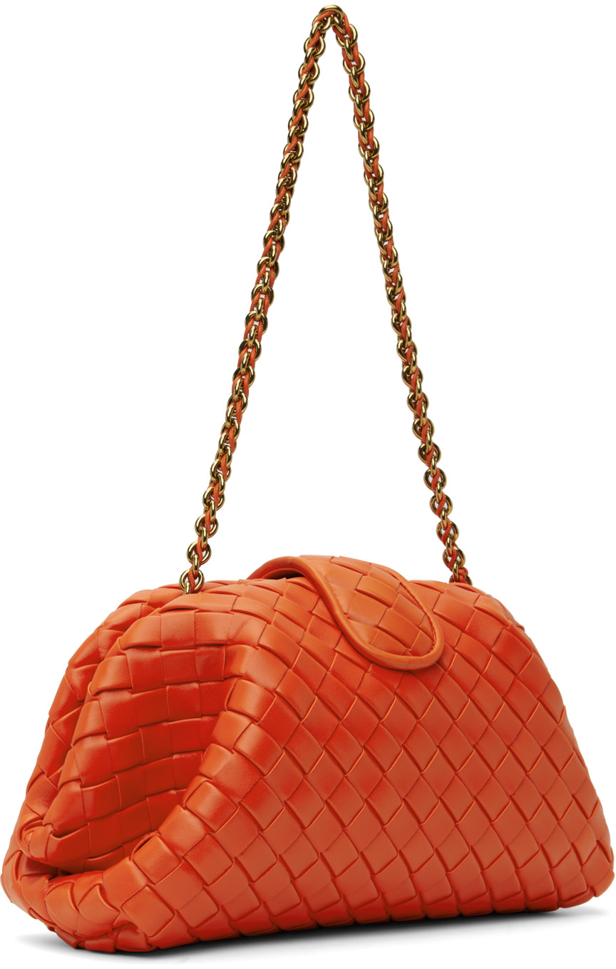 Bottega Veneta: Orange Teen Lauren 1980 With Chain Clutch | SSENSE