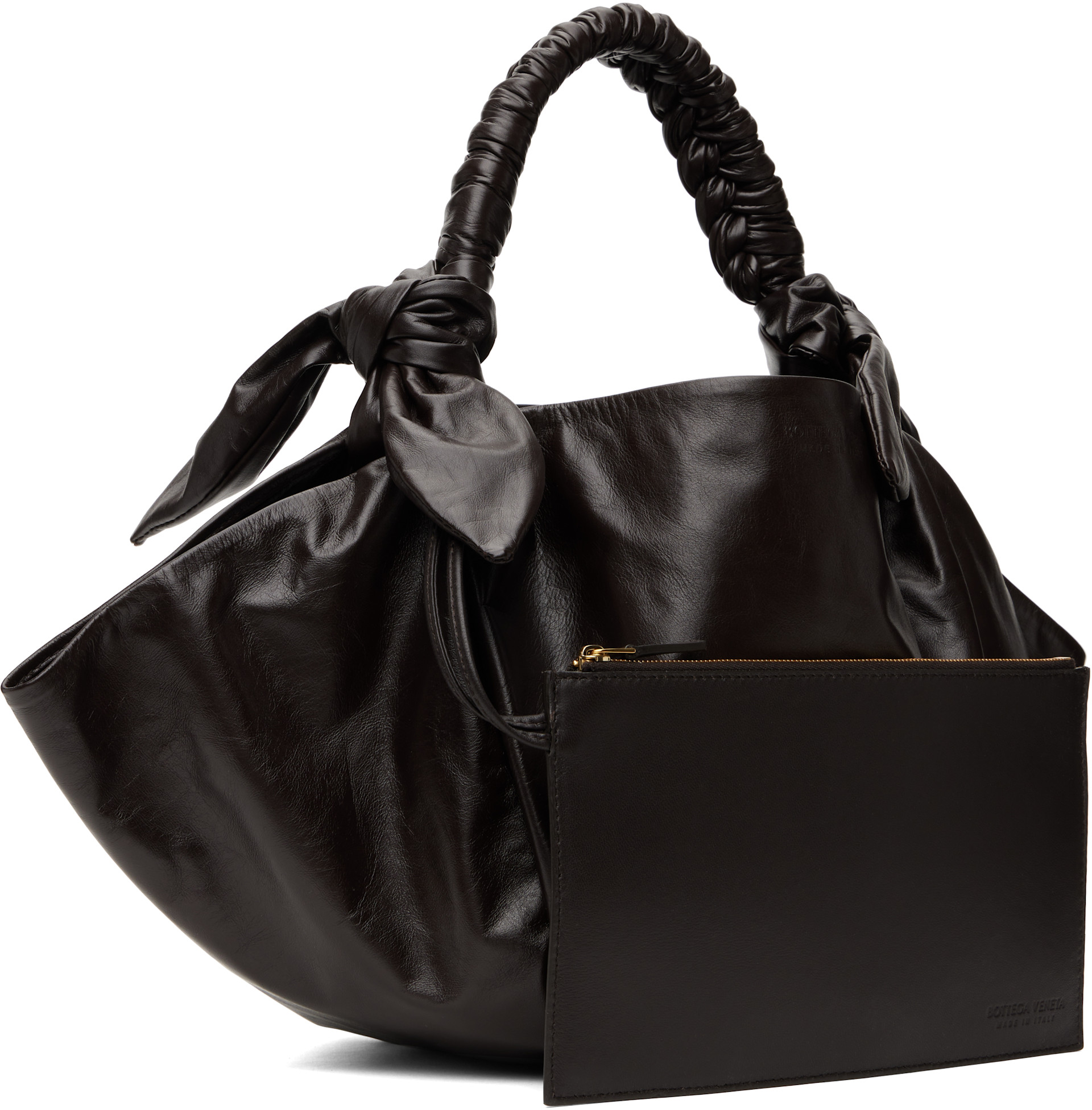 BOTTEGA VENETA　ストール　リネン Bottega Veneta: Brown Foulard Bag | SSENSE