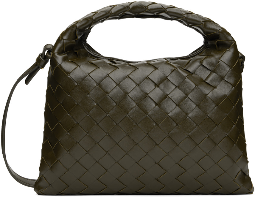 Bottega Veneta: カーキ ミニ Hop バッグ | SSENSE 日本