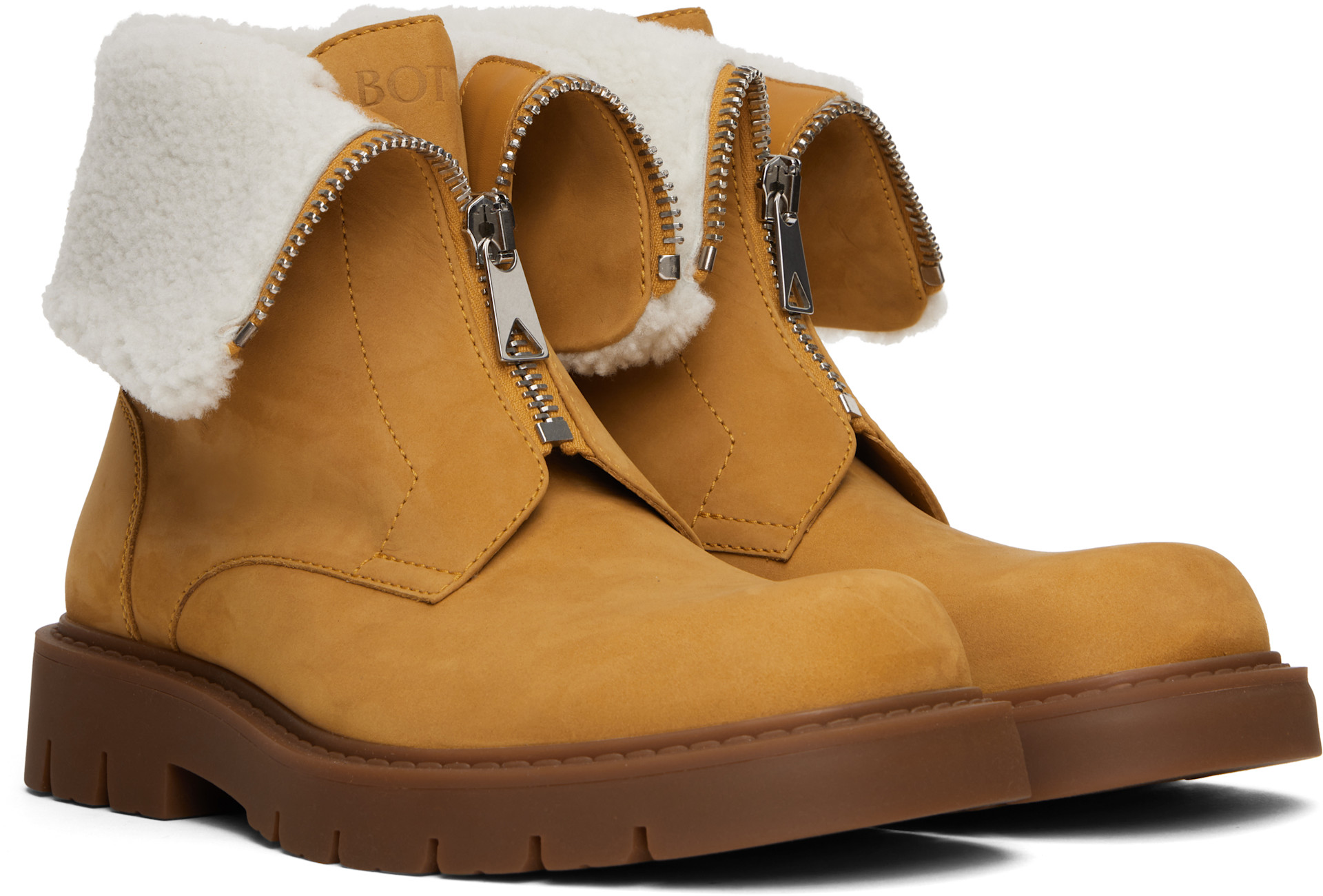 Bottega Veneta - Bottines Haddock beiges