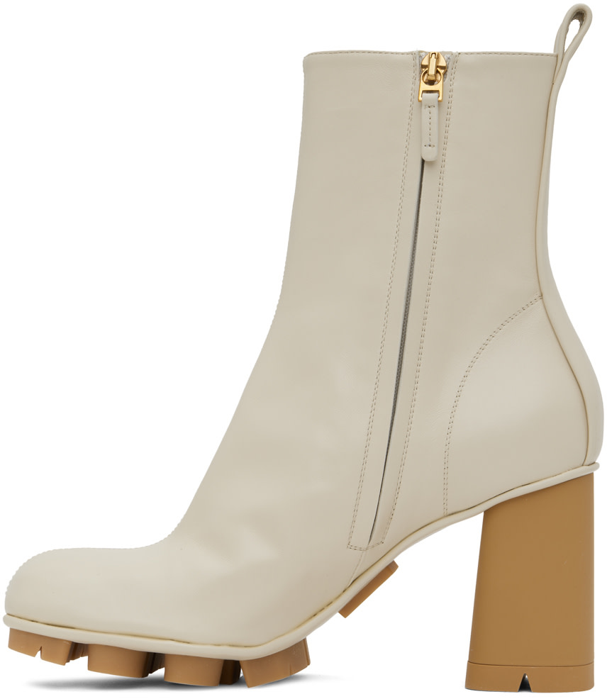 Bottega Veneta: Off-White Shore Ankle Boots | SSENSE