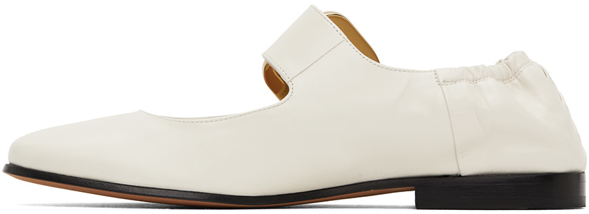 Bottega Veneta: Off-White Astaire Mary-Jane Ballerina Flats | SSENSE