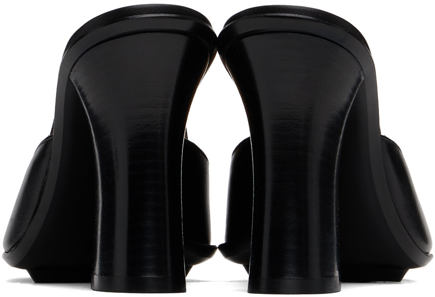 Bottega Veneta: Black Step San Marco Mules | SSENSE