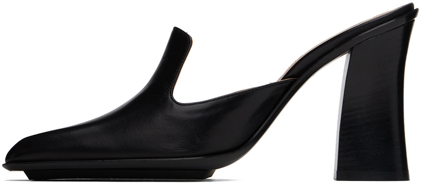 Bottega Veneta: Black Step San Marco Mules | SSENSE