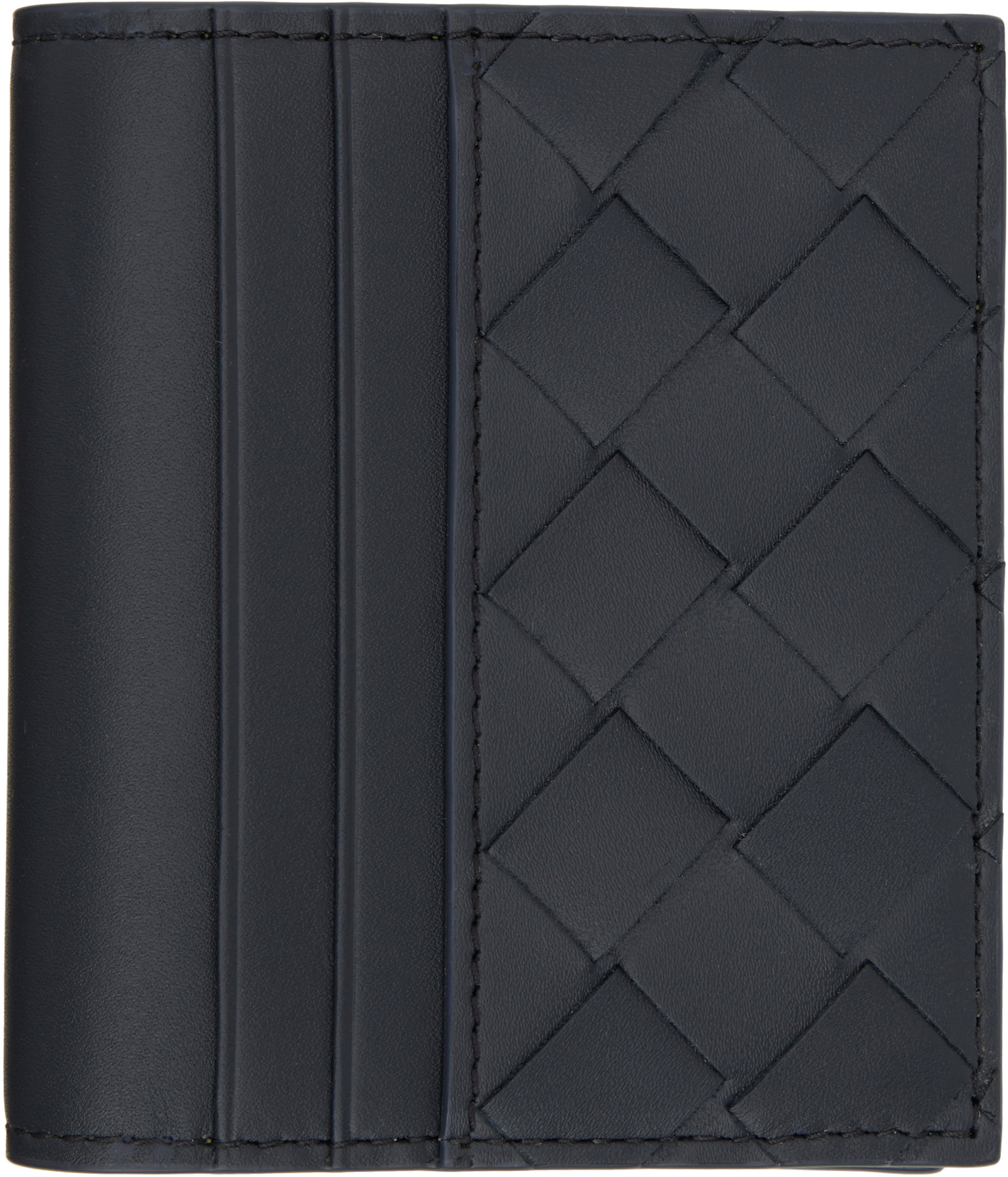Bottega Veneta: グレー Intrecciato ビル カードケース | SSENSE 日本