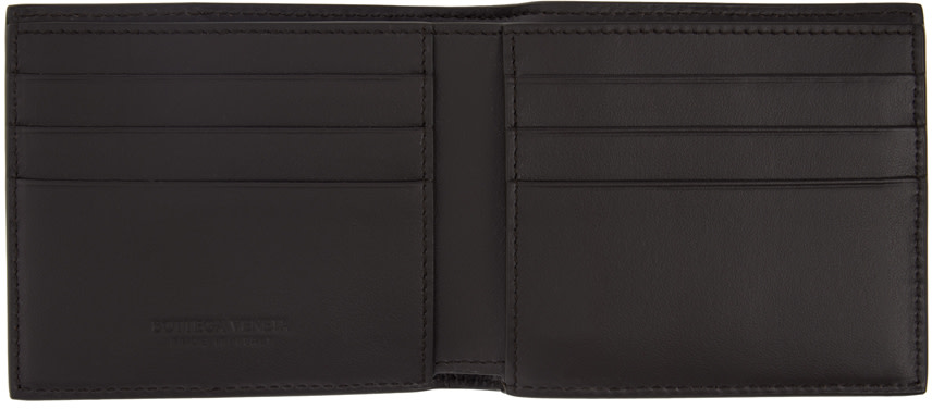 Bottega Veneta: Black & Brown Cassette Bi-Fold Wallet | SSENSE