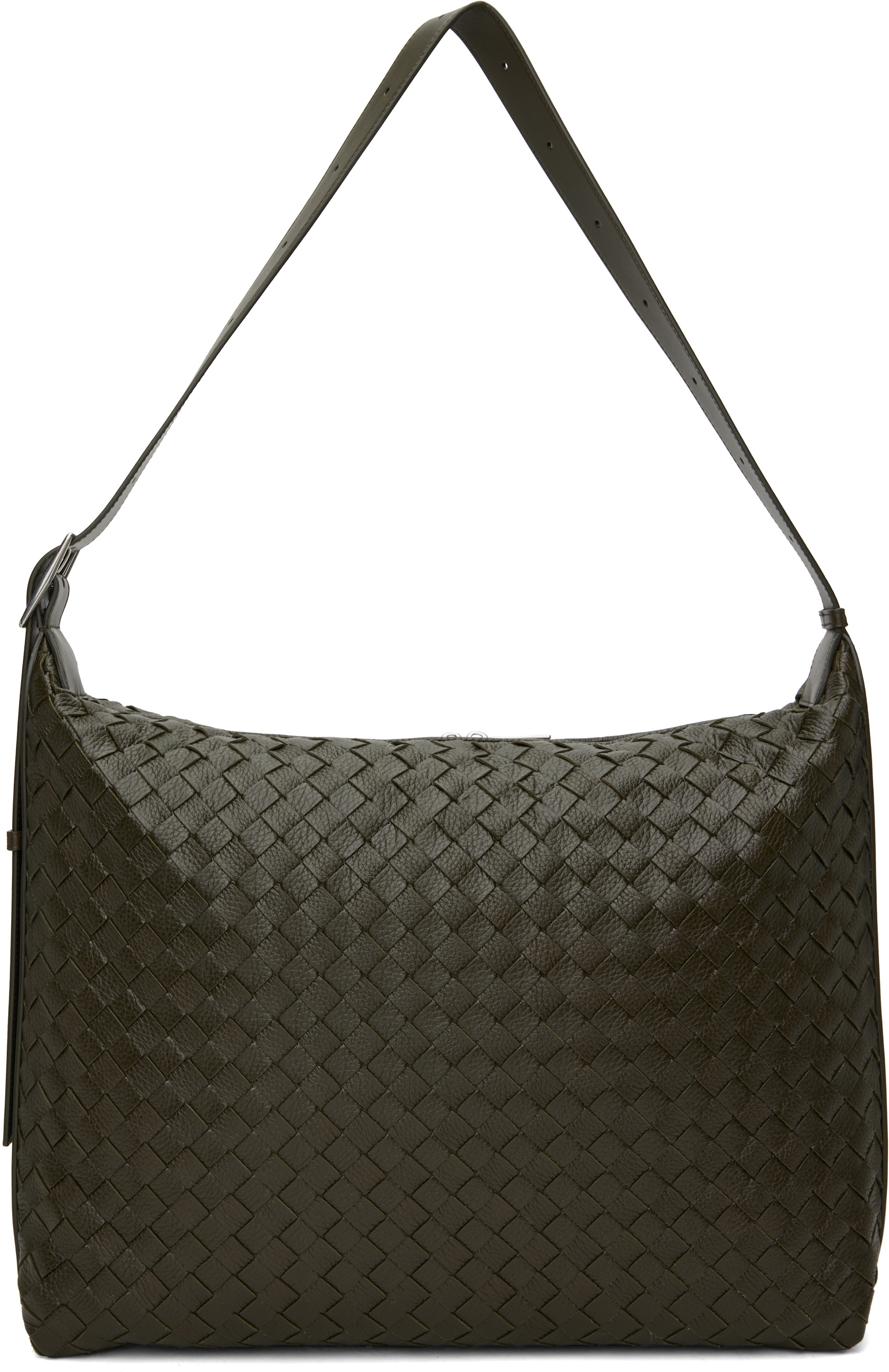 Bottega Veneta: カーキ Traveller バッグ | SSENSE 日本