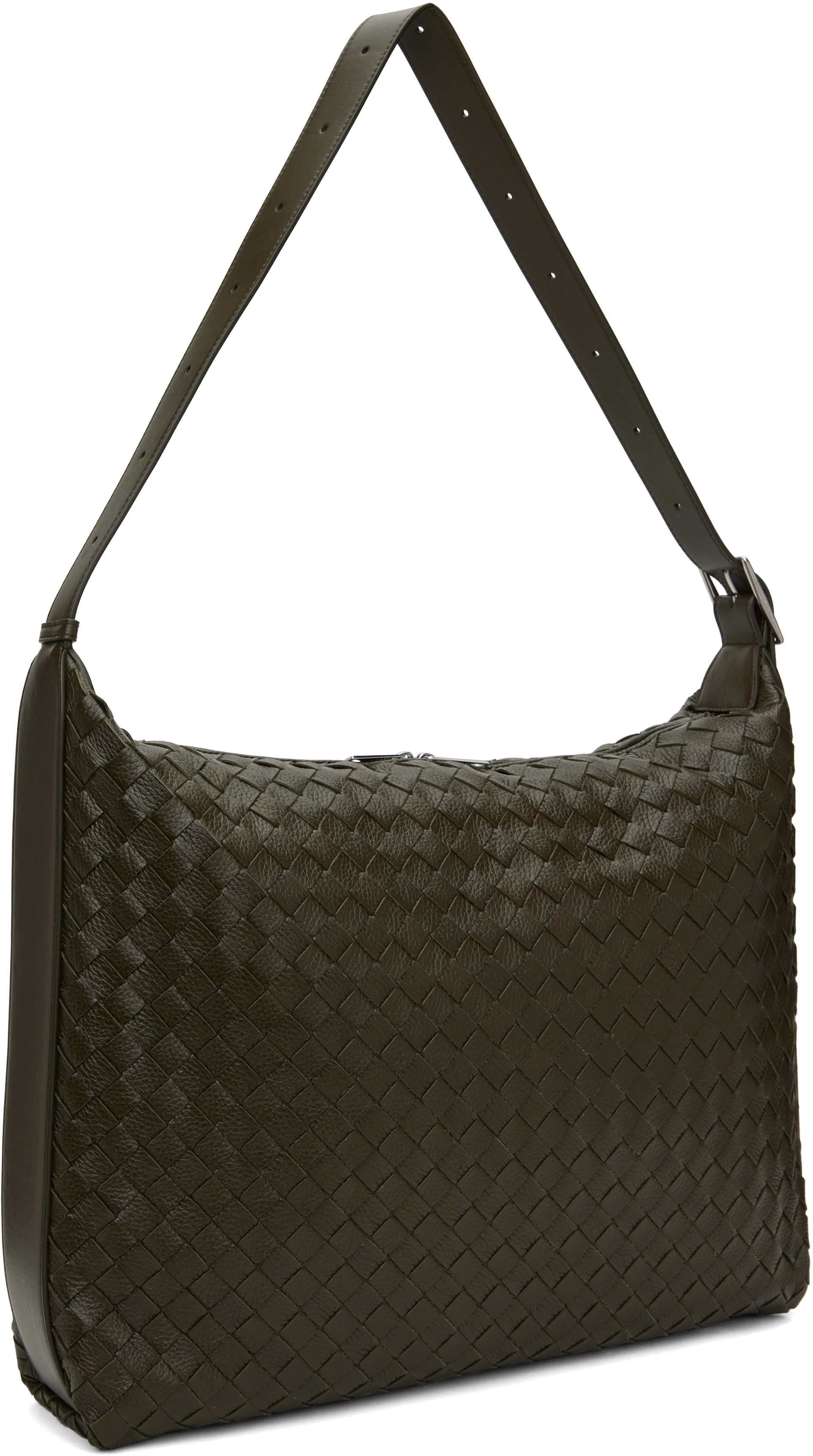 Bottega Veneta: カーキ Traveller バッグ | SSENSE 日本