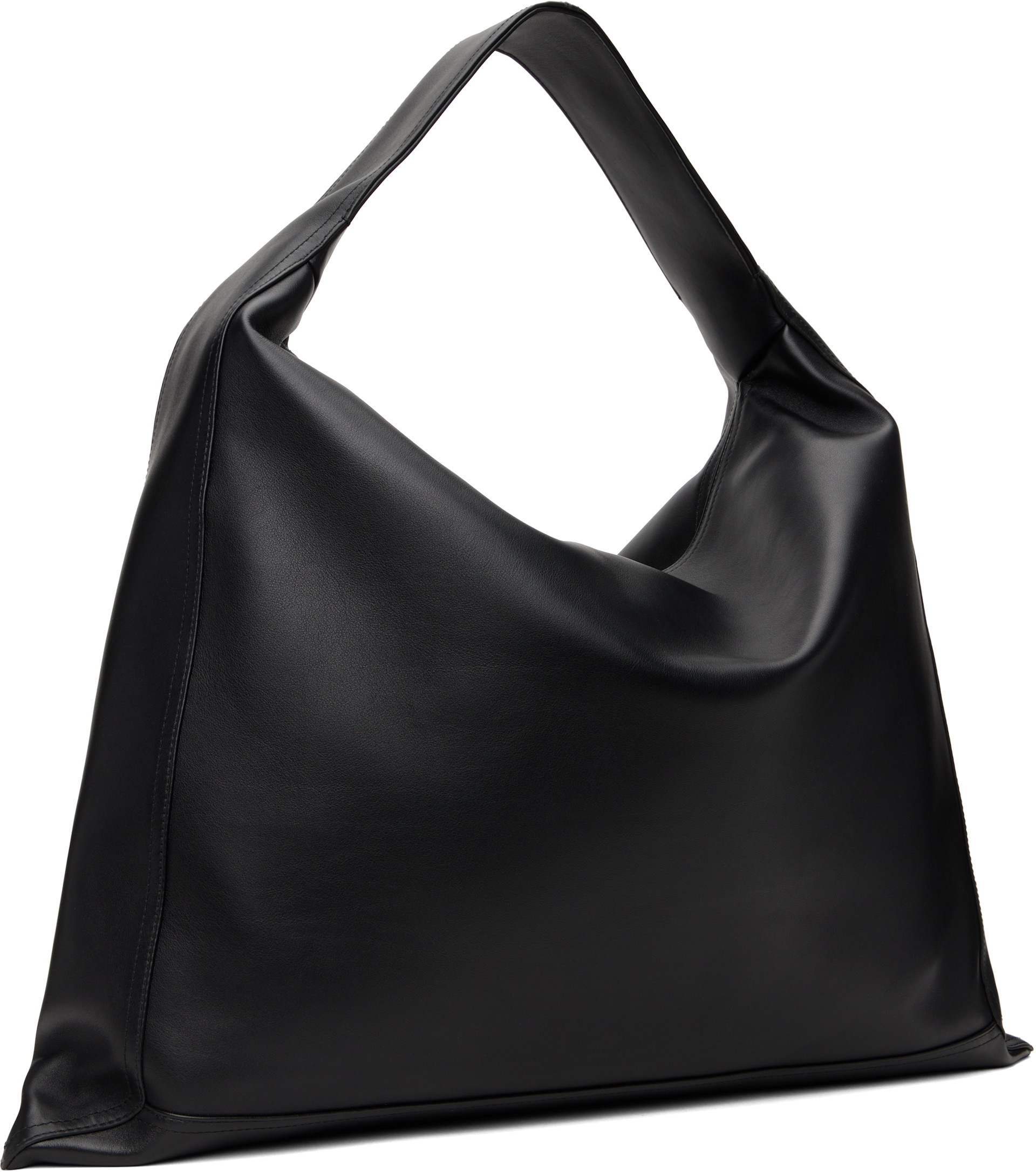 Bottega Veneta: ブラック ラージ Hop トートバッグ | SSENSE 日本