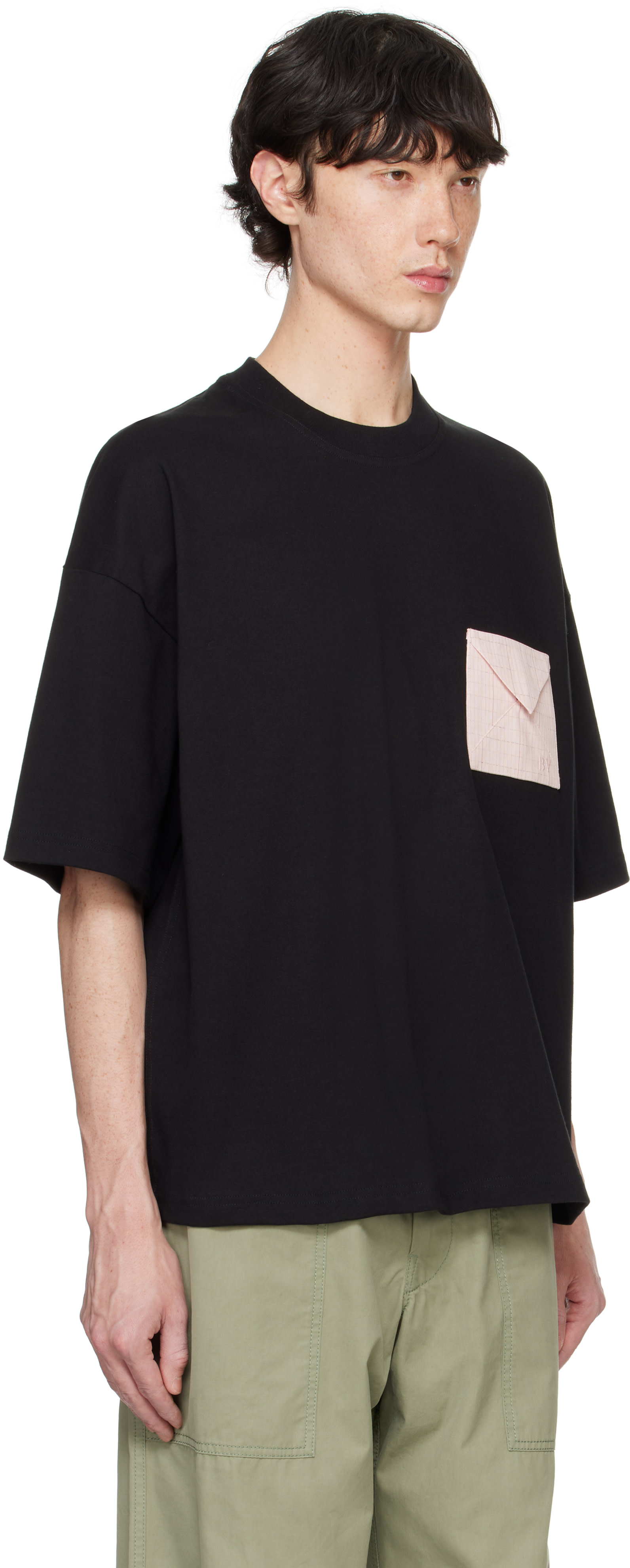 BOTTEGA VENETA ブラック Tシャツ XL Bottega Veneta: Black Pima Cotton Jersey Oversized T-shirt | SSENSE