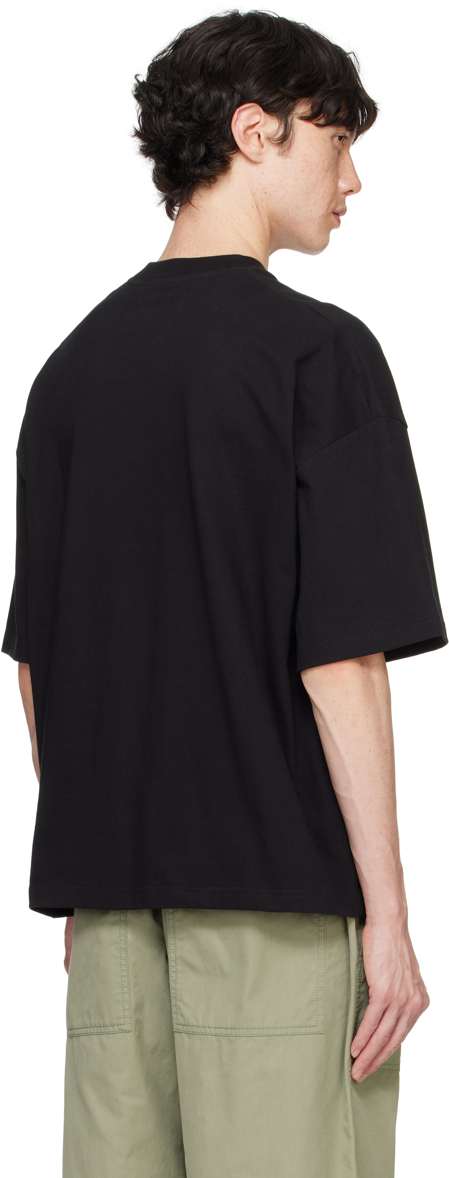 Bottega Veneta: Black Pima Cotton Jersey Oversized T-shirt | SSENSE