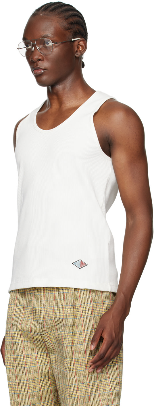Bottega Veneta: Off-White Rib Tank Top | SSENSE