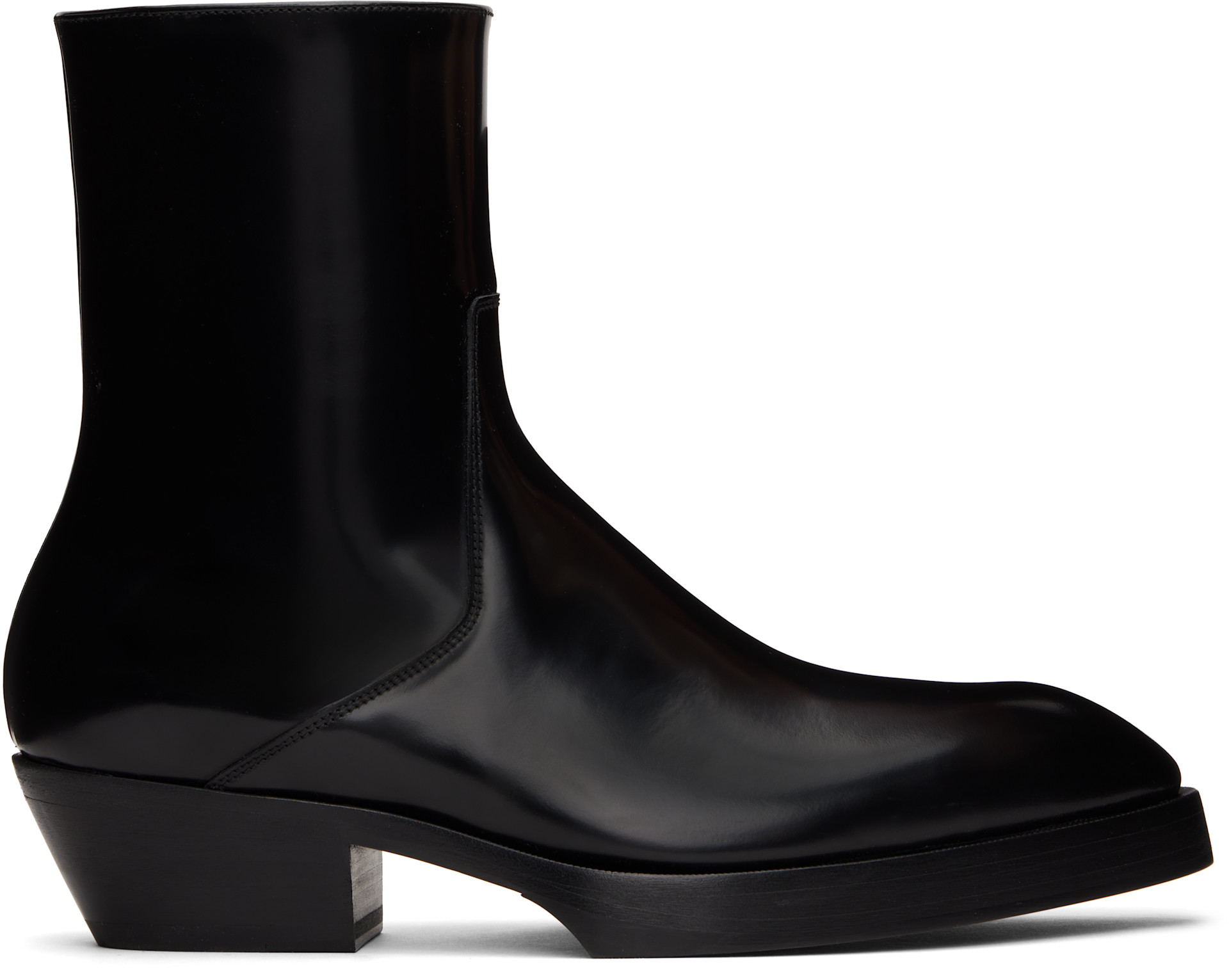 Bottega Veneta: Black Dalton Boots | SSENSE