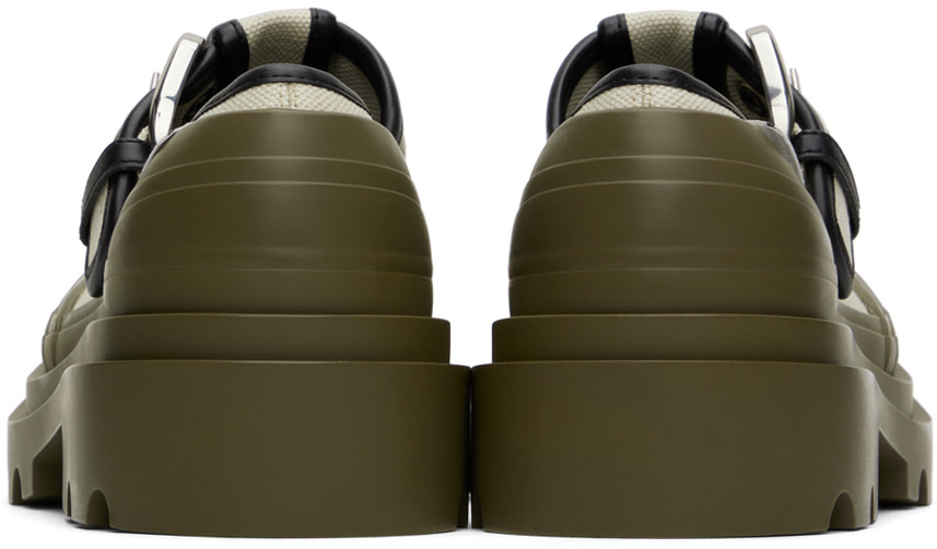 Bottega Veneta: ベージュ＆カーキ Trek メリージェーン クロッグ