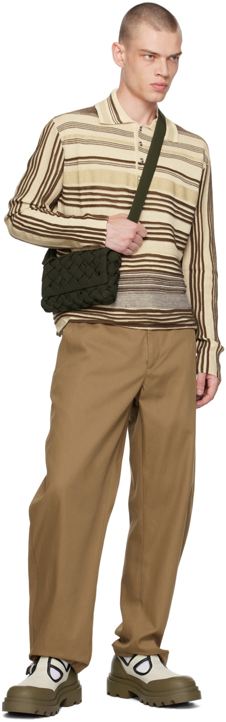 Bottega Veneta: ベージュ＆カーキ Trek メリージェーン クロッグ