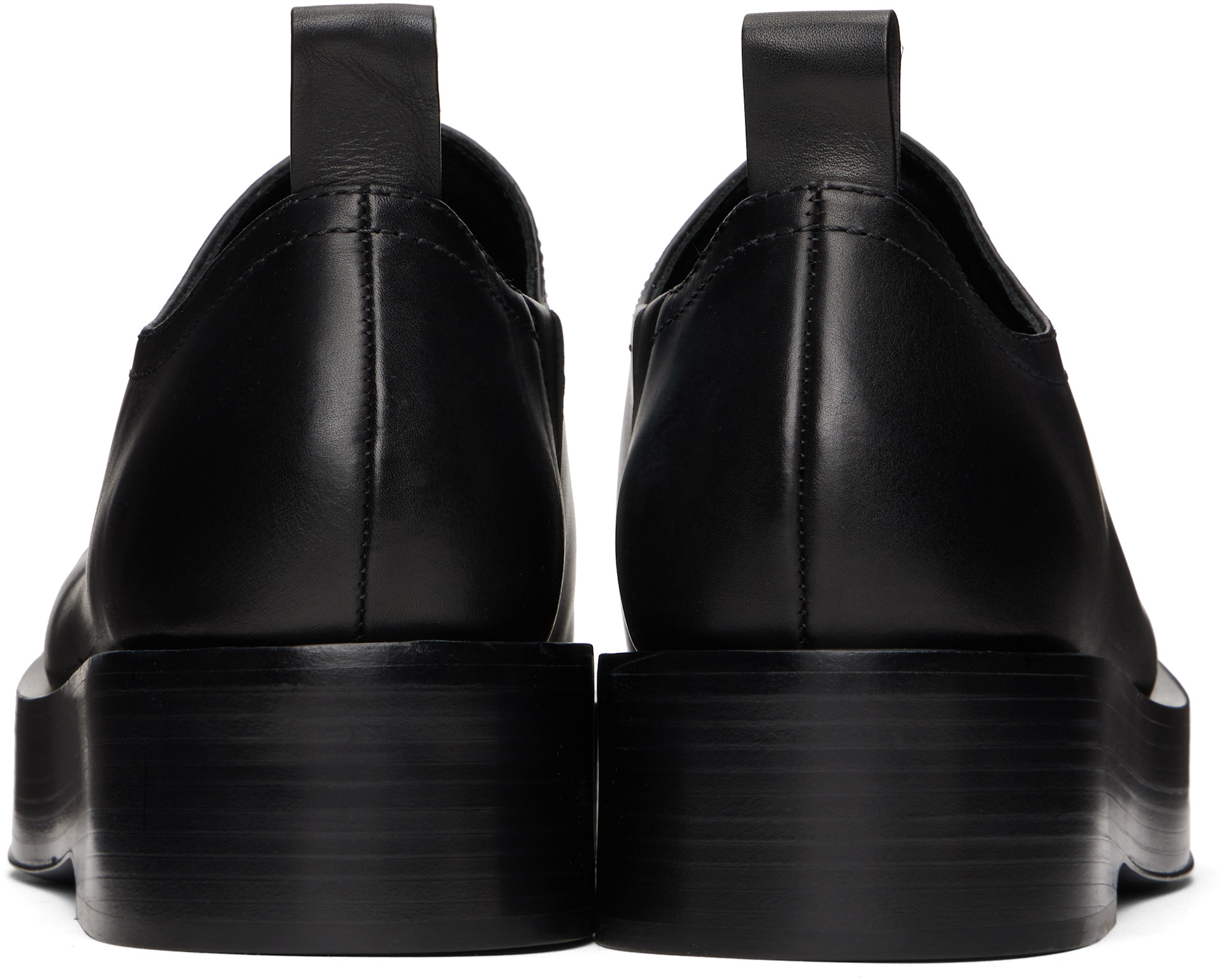 Bottega Veneta: Black Torino Slip-on Loafers | SSENSE