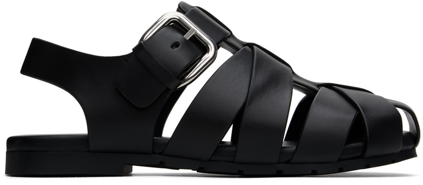 Bottega Veneta: ブラック Alfie サンダル | SSENSE 日本