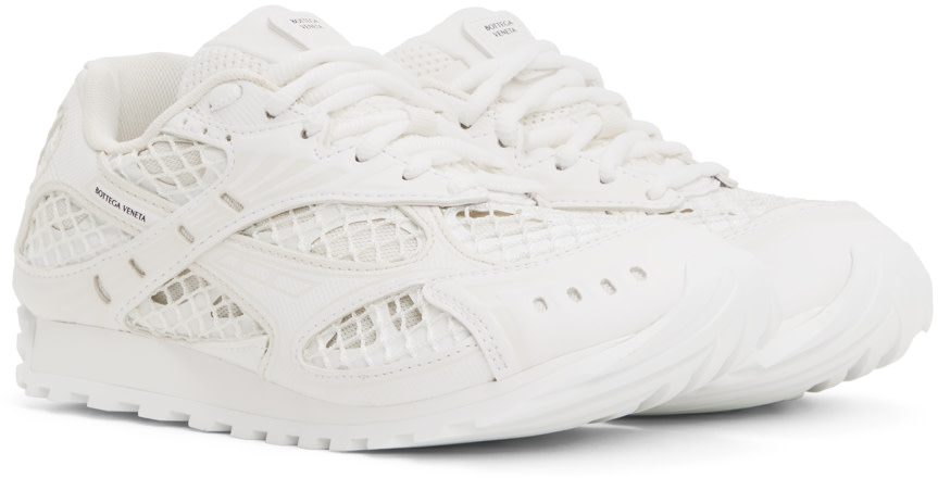 Bottega Veneta: White & Off-White Orbit Sneakers | SSENSE