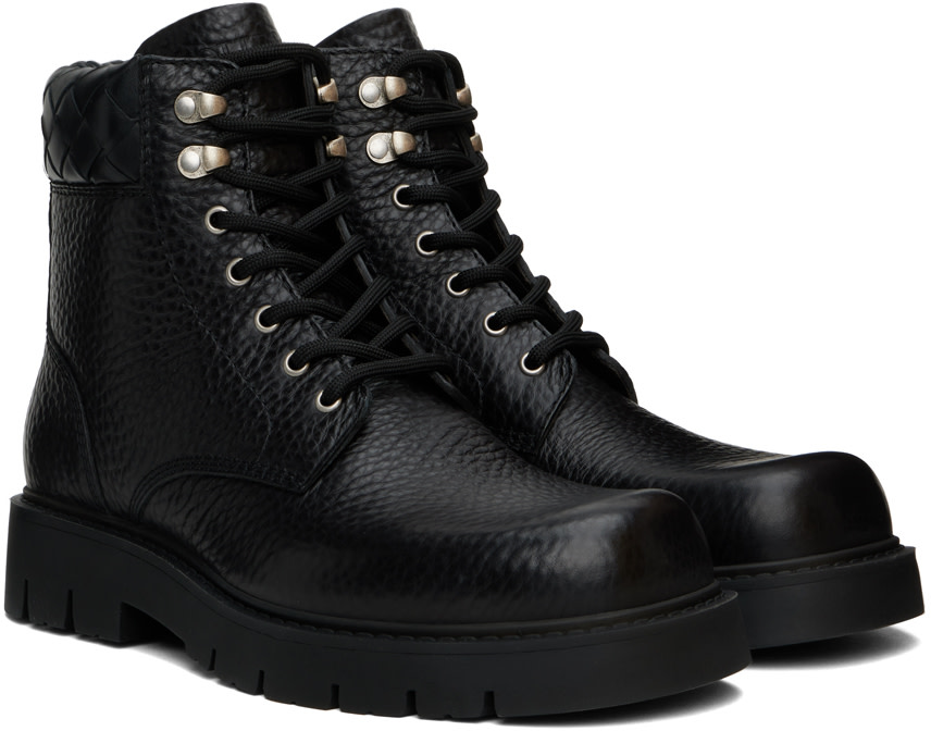 Bottega Veneta: Black Haddock Boots | SSENSE