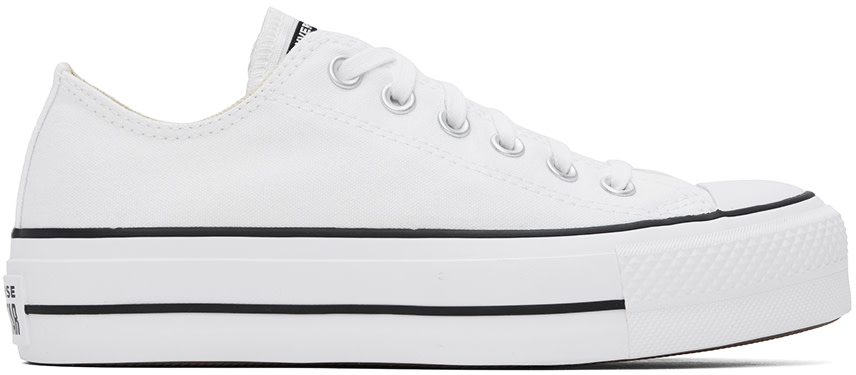 Converse - Baskets basses Chuck Taylor All Star blanches à plateforme
