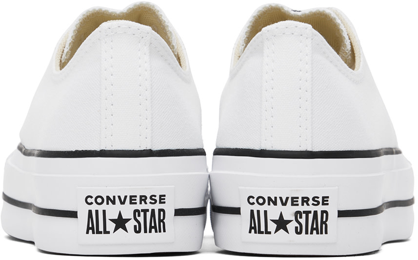 Converse - Baskets basses Chuck Taylor All Star blanches à plateforme